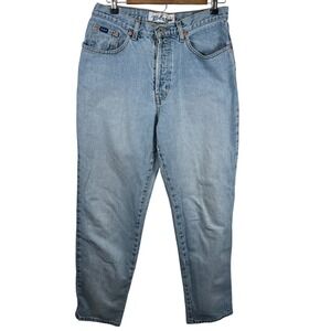 Vintage Express Bleus Light Wash High Waisted Relaxed Tapered Jeans 9/10 R 90s